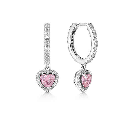 Aaira pink heart earrings💗