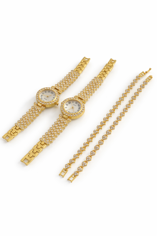 Gold Watch and Matching Bracelet💛